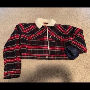 Levi’s Plaid Jean Jacket